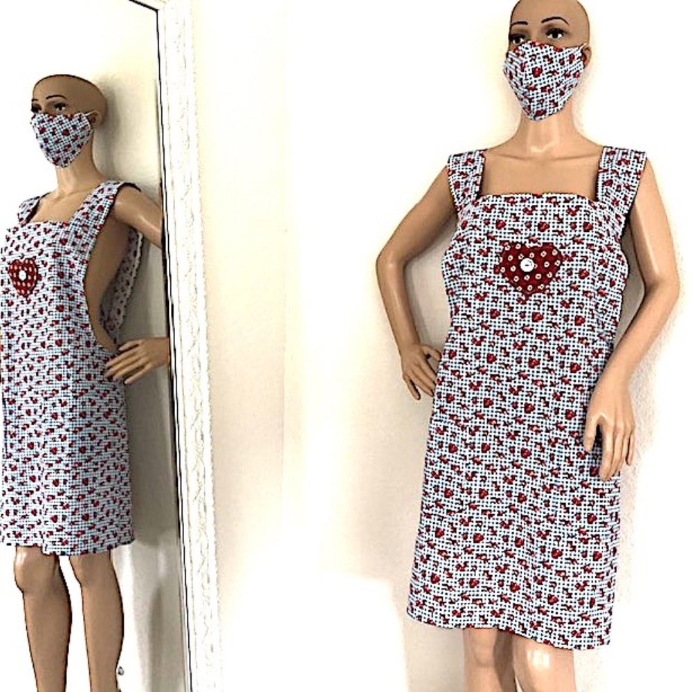 Pinafore Apron & Face Mask Foodie Gift - Picture 12 of 12